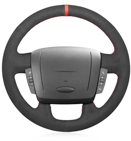 MEWANT Lenkradbezug für Peugeot Boxer für Citroen Jumper für FIAT Ducato Hand Nähen Lenkradhülle aus Suede