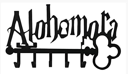 Toaazhy Schlüsselhaken für Wanddekoration, Alohomora magisches Thema, Wandhaken, Metall-Schlüsselhalter für Eingangsbereich, Schlüsselschrank, Kinderzimmer, Herren, Flur, Hundeleine, Garage,