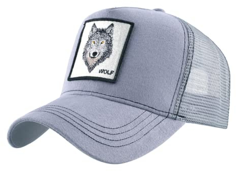 ZXRSJBL Atmungsaktive Mesh-Baseballmützen für Männer und Frauen, Unisex Tier Mesh Trucker Hat, Square Patch Snapback Embroidered Baseball Caps