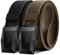 KEMISANT Taktischer Gürtel 2er, Gürtel Herren Arbeitsgürtel Militär Wandern 38mm,Schnellverschluss Metallschnalle(Schwarz/Hellbraun-145cm/46-50 taille verstellbar)