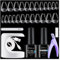 Gelike EC Gel Nail Kit - Nails Tips and Glue 528PCS Short Coffin Gel Tips, 6 In 1 Nail Glue UV Lamp Art
