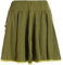 Vishes - Alternative Bekleidung - einfarbiger kurzer Damen-Rock Mini-Rock Tanz-Rock Baumwollrock Olive 38