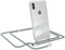 EAZY CASE - Kette Schutzhülle - kompatibel mit iPhone X/XS, Stoßfest Fallschutz Bumper Schutzhülle, Handy Straps, Silikonhülle, Handykette abnehmbar, Hell Grün Camouflage mit Clips Silber