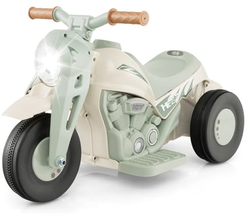 Maxmass Kids Electric Motorbike, 6V Battery Powered Motorcycle with Bubble Maker, LED Headlights, Music, Forward/Stop/Reverse Function, 3 Wheels, Children Ride on Motor Bike for Boys Girls (Red)