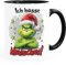 MoonWorks® Kaffee-Tasse Grinch Geschenk für Weihnachtsmuffel Ich hasse Menschen Weihnachtstasse lustig Ich hasse Menschen weiß-innen-schwarz standard