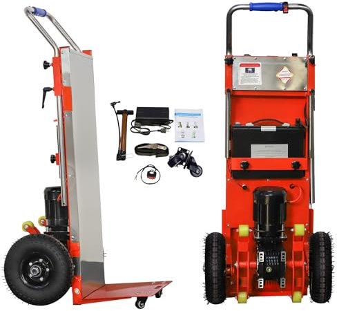 RXFSP Elektrischer Treppensteigwagen, 1200 W angetrieben, elektrische Treppensteiger-Handkarren, Dolly Cart zum Umzug, 400 kg Kapazität, robuster Treppensteiger
