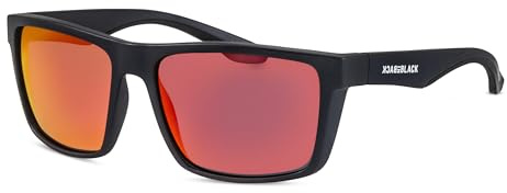 Back in Black Polarisierte Herren Sonnenbrille/Rechteckige Outdoor Sport Sonnenbrille/100% UV-Schutz F2511724, 122.146.3