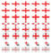 National Flag - English Rugby/Football Country Flag, 8 Pack /40 Tattoos Temporary Face & Body Tattoo Sticker for trips to the pub, Sporting events St Georges Day (England)