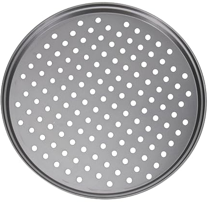 OUNONA Molde Para Pizza Bandeja Para Hornear Pizzas Bandeja Para Pizza Perforada Bandeja De Metal Bandeja Para Pizza Crujiente Bandeja De Pizza Accesorios Acero Inoxidable