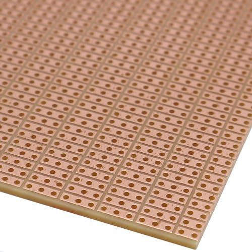 WITTKOWARE Elektronik Lochkettenplatine (3er-Kette), Kupferauflage 35µm, Rastermaß 2,54mm, Maße 100x160x1,5mm