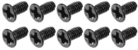 METALLIXITY Phillips Flachkopfschrauben (M2 x 4mm) 150 Stück, Kohlenstoffstahlschrauben - für Brillen, Uhren und andere kleine Elektronikgeräte, Schwarz