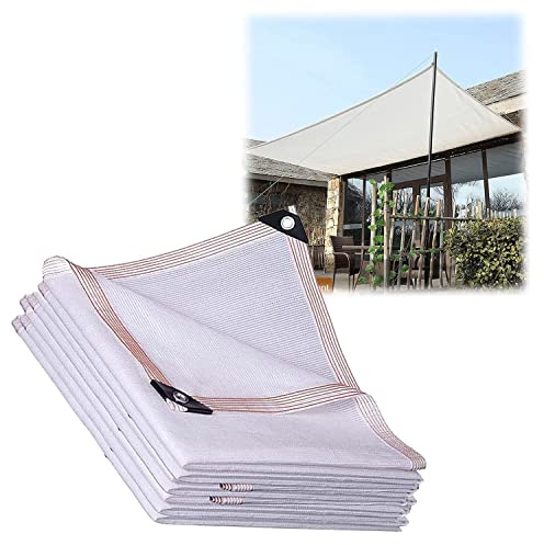90% White Shade Cloth, Durable Mesh Tarp with Grommets, UV Resistant Garden Sun Shade Netting 2x4m 3x6m 4x5m 6x10m 8x12m, Shading for Pergola, Greenhouse, Plants (Size : 3mx4m(9.8ftx13.1ft))