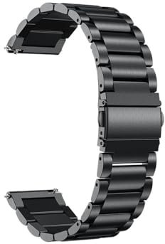 Cinturini in acciaio inossidabile adatti for Garmin Forerunner 55 245 645M Smart Watch Band bracciale in metallo Cinture adatte for Approach S40 S12 S42 Correa(Style 1 Black,For Forerunner 55)