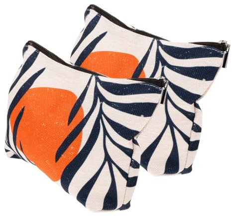 Gogogmee 2pièces Sac De Maquillage pour Voyages avec Fermeture Éclair Trousse Cosmétique pour Femme Et Fille De Pochettes De Rangement pour Produits De Beauté Et Petits Objets