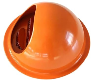 DUBTEDHOU Stainless Steel Chimney Cowl Flue Pipe Cap, All Home Wall Vents, Bathroom Vents Extractors Air Conditioning Units Kitchen Fans Vents Cover Hood, Spherical(Orange,160mm 6.3 inch)