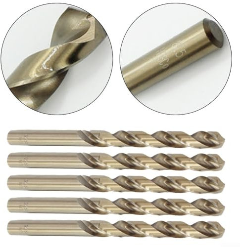 Lot de 5 forets métriques en cobalt pour métal et acier trempé 12 mm