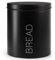 EHC Bread Bin, Metal Bread Box with Lid, Large Capacity Bread Storage for Kitchen, Kitchen Storage Caddy with Rubber Seal, Black, 220 x 225cm