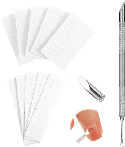 Tyqour 1 repousse-cuticules à double tête en acier inoxydable avec 10 papiers abrasifs, double tête cuticule pusher papier de verre pour manucure et pédicure - Argenté