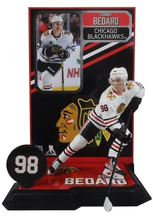 McFarlane Toys Connor Bedard (Chicago Blackhawks), NHL Posed, 17,8 cm große Figur