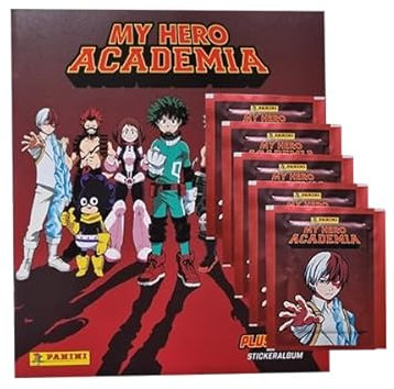 Panini My Hero Academia Sticker - 1x Sammelalbum + 5x Stickertüten (Sammelalbum Deutsche Version)