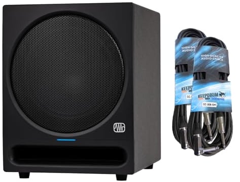 PreSonus Eris Pro Sub 10 - Subwoofer attivo da 10, con 2 cavi jack Keepdrum