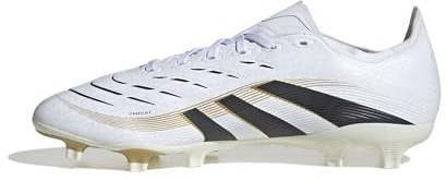 Adidas Unisex League Firm Ground/Multi Ground, White/Black/Gold Metallic, 11 Women/10 Men