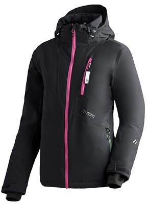 Maier Sports Straja, Warme Damen Skijacke, Wasserdichte Winterjacke mit 4-Wege-Stretch, mTEX Wetterschutz und mTHERM für hohen Wärmerückhalt, PFC-frei, Schwarz, 38