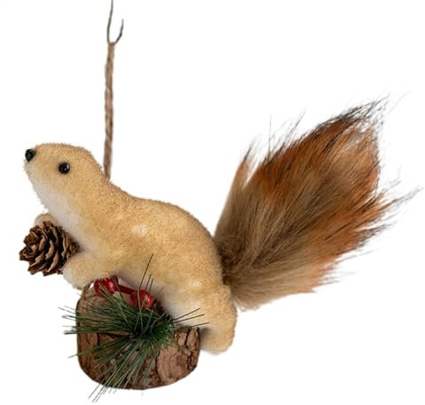 Acryl Eichhörnchen Ornament, 2024 Weihnachtskugel Tier Anhänger, Weihnachtsbaum Eichhörnchen Dekorationen, Eichhörnchen Figur Anhänger, Für , Bücherregal, Decke