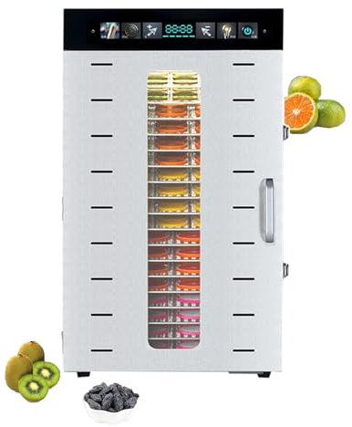 Food Dehydrators 33~46kg/40~60kg | Fruit Meat Drying Machine 1350W/1375W | Stainless Steel Food Drying Machine 16/20 Layers | Food Dehydrator Machine for Commercial and Home Use,20-layer
