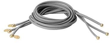 SENCE Copenhagen Leder-Armband Damen/Halskette Damen grau/gold - Leather Strap Essentials Kollektion - als Charms Armband Wickelarmband oder Kette für Charm-Anhänger - 110 cm BS006HH