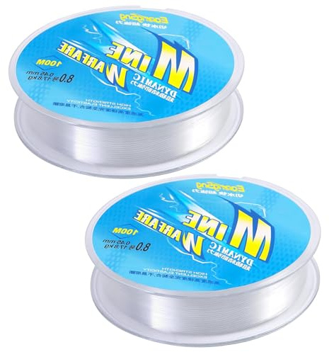 2 PCS100 Meters Fish Line Clear Nylon Fishing Line, Invisible Monofilament Wire Fishing Line about 0.45mm in diameter