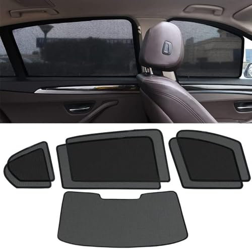 MLLAS Parasol Coche para BMW 520d (Seit 2023 2024 2025), Escudo Delantero Trasero Ventana Lateral Visera Magnéticos Parasoles AntiUV Piezas para Coche,6 Sides+1rear