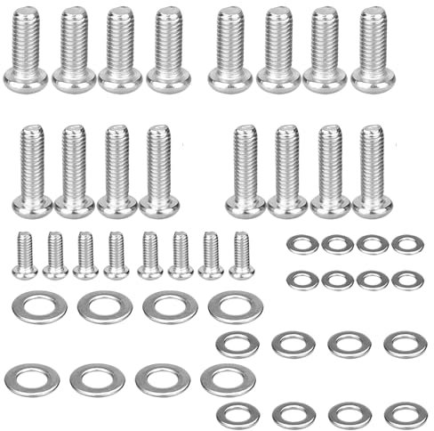48 PCS Universal TV Mounting Hardware Kit, TVMount Screws, Tv Wall Bracket Screws, for TV and Monitor Mounts Bracket Fixing 24pcs M4 M6 M8 Stainless Steel Screws