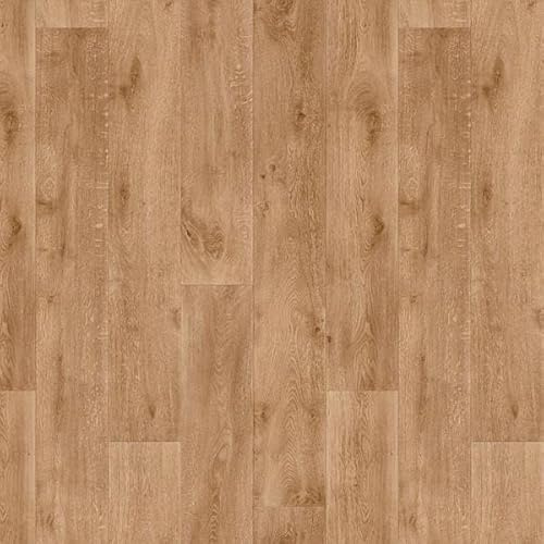 Brown Wood Effect Anti-Slip Vinyl Flooring For Kitchen, Bathroom, LivingRoom, 4.20mm Thick Vinyl Sheet, 7 Year Warranty, Suitable for underfloor heating-5 X 4 mt