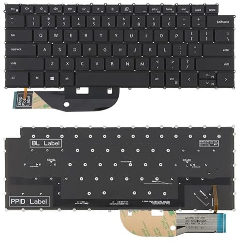 ZLALISA Tastiere di ricambio Versione US Retroilluminata Tastiera Del Computer Portatile per Dell XPS 15 9510 9520 9700 9500 Precisione 5560 5760 5750 5550 XPS 17 9700 9720 P91F P92F