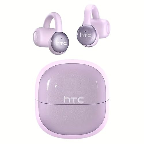 HTC True Wireless Earbuds - 6 auriculares estéreo Bluetooth de 5.3 pulgadas, control táctil con micrófono integrado, auriculares inalámbricos con cancelación de ruido 22 horas de reproducción con