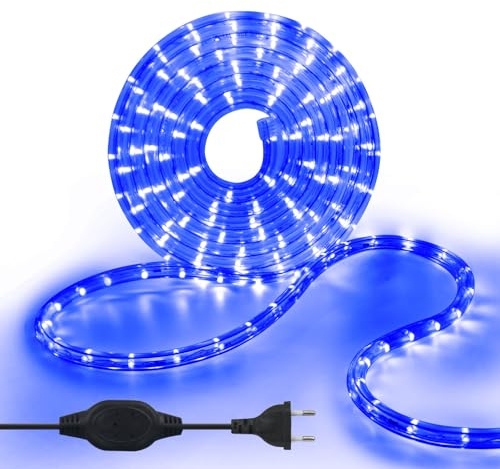 KISUFU LED Strip Rope Lights, 220V LED Lichtschlauch Außen,240 LEDs/m Indoor Outdoor IP67 Wasserdicht LED Tube Lichter Fairy Lights for Garden Decoration.