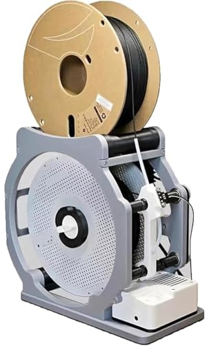Fucxeoy 3D Industrial Filament Respooler, Intelligent Electric Spool Rewinder, Smart Start and Stop, Welding Thread Winder for 1kg Spools, Wrap Neatly Without Tangling, for 3D Printing Enthusiasts