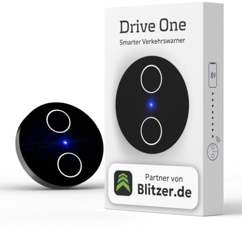 Needit Drive One 2 Verkehrswarner [Neues Modell 2026] I Warnt vor Kontrollen und Gefahren im Straßenverkehr I LED Anzeige automatisch aktiv I Daten von Blitzer.de