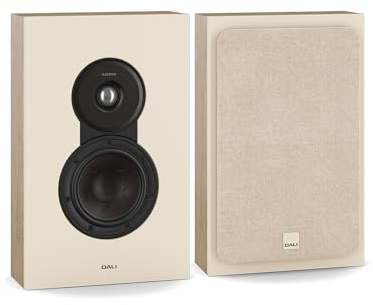 DALI SONIK Passive HiFi-Lautsprecher an der Wand, 2-Wege-Design, 11,4 cm Holzfaser-Tieftöner, 2,5 cm weicher Hochtöner, natürliche Eiche (Paar)