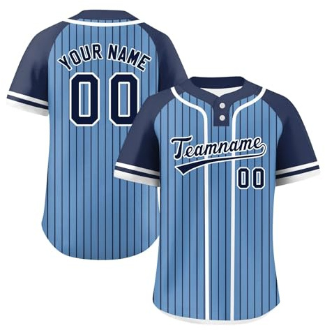 Camiseta Fútbol Americano Personalizada para Grandes y Pequeños - Nombre y Número - Tallas S a 7XL - Múltiples Colores Azul