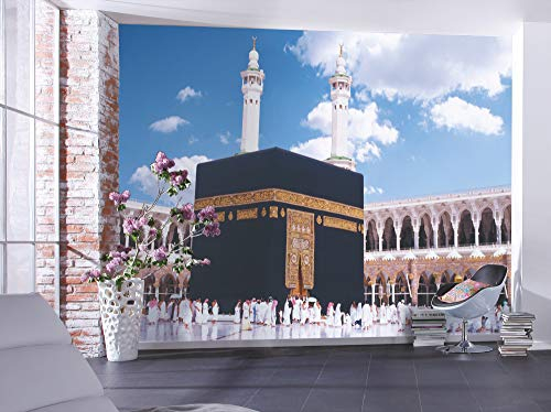 Fototapete KAABA - Tapete, Mekka, Islam, Moslem, Religion, Mashallah - Größe 388 x 270 cm, 8 Teile inklusive Kleistet
