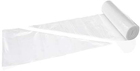 WAS 3103 520 Polyethylen Einwegspritzbeutelrolle, Transparent, Materialstärke 80µm, 52cm Länge, 100 Stück