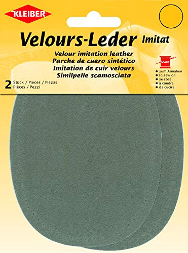 Kleiber Velour-Leder Imitat, Taube, 13 cm x 10 cm
