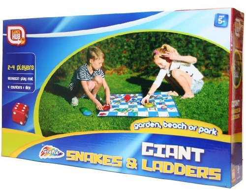 GIANT SNAKES & LADDERS TRADITIONAL BOARD GAME OUTDOOR FUN KIDS TOY