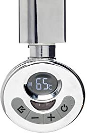 Richmond Radiators R3 Digital Thermostatic Electric Towel Rail Heating Element Chrome & White, Chrome, 600W