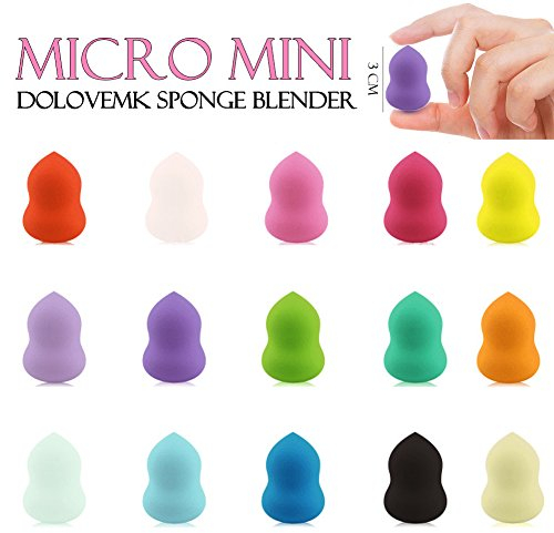 Éponges beauté de maquillage Dolovemk 2 pièces | Micro mini éponges de maquillage pour mélanger en forme de gourde 30 mm | Gonflent une fois mouillées (sans latex)
