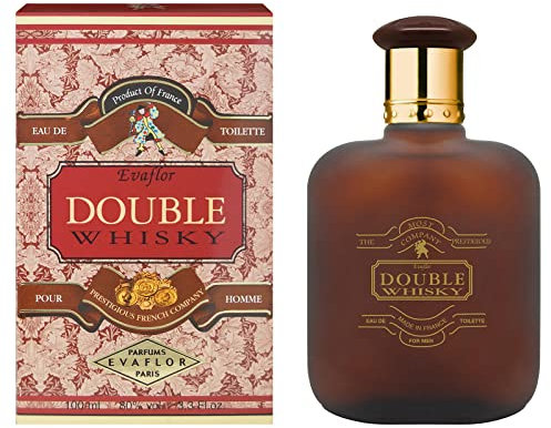 WHISKY DOUBLE • Eau de Toilette (EDT) für Männer, 100 ml • Die beste Geschenkidee für Ihn • EVAFLORPARIS