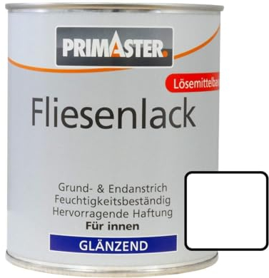 Primaster Fliesenlack 750 ml weiß glänzend Fliesen Lack Fliesenfarbe