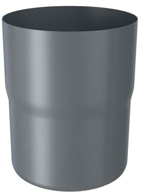 ZAMBELLI Raccord de tuyau de descente en zinc anthracite DN 80 Raccord de tuyau de descente galvanisé, protection contre la corrosion, montage simple, sans extension
